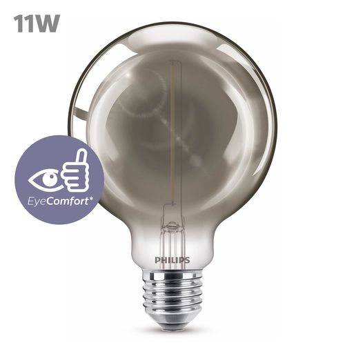 Philips Ledlamp Globe Zwart Warm Wit E27 2w