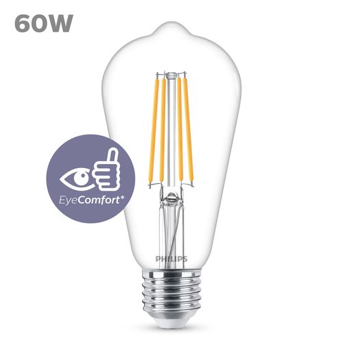 Philips Ledfilamentlamp Spiraal Warm Wit E27 7,2w