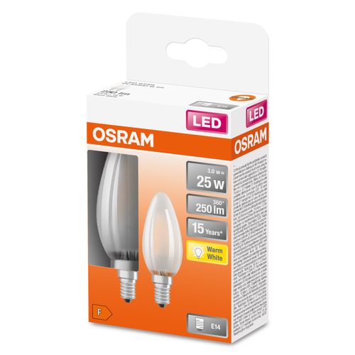 Osram Ledlamp Retrofit Classic B Warm Wit E14 2,5w