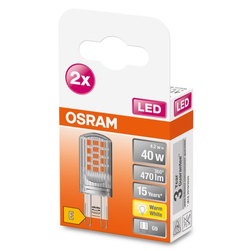 Osram Ledlamp Pin Warm Wit G9 4,2w 2 St.