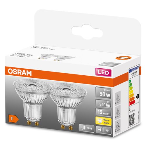 Osram Ledreflectorlamp Star Par16 Warm Wit Gu10 4,3w 2st.