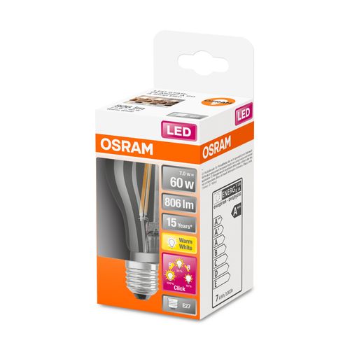 Osram Ledlamp Classic A Driestaps Dimbaar Warm Wit E27 6,5w