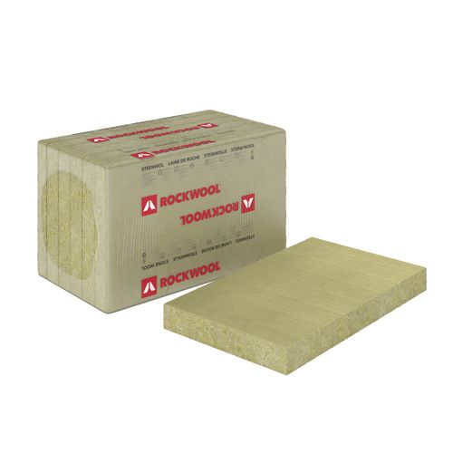 Rockwool Isolatieplaat Plus - Steenwol - Rd-waarde 2,85m² K/w - 100mm - 100x60cm - 3,6m² - 6 Stuks