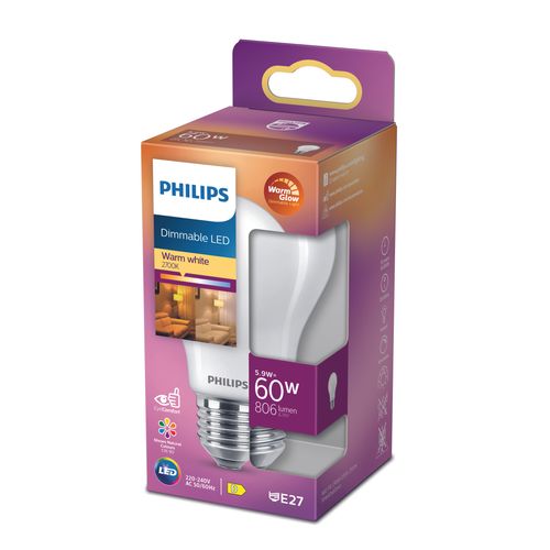 Philips Ledlamp A60 Warm Wit E27 5,9w