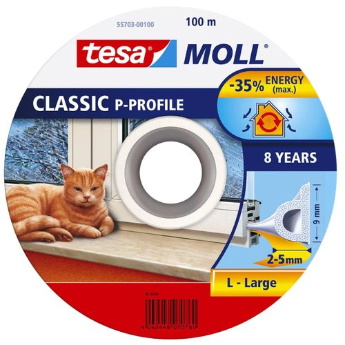 Tesa Tochtband P-profile Wit 100m