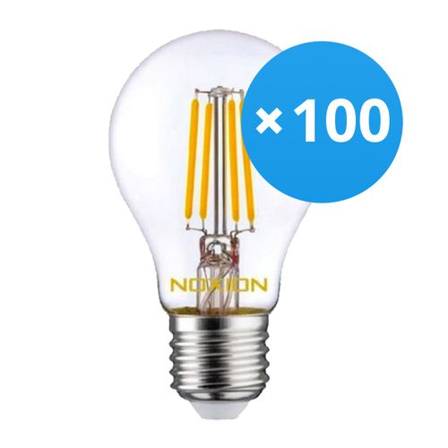 Voordeelpak 100x Noxion Lucent Led E27 Peer Filament Helder 4.5w 470lm - 822-827 Dim Naar Warm |