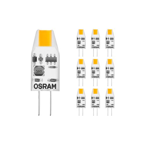 Voordeelpak 10x Osram Micro Led Pin G4 1w 100lm - 827 Zeer Warm Wit | Vervangt 10w