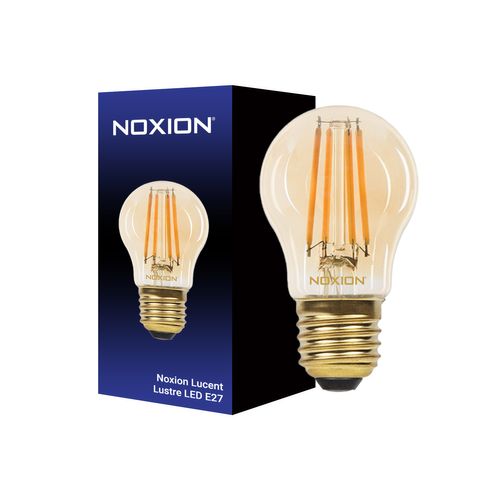 Noxion Lucent Lustre Led E27 Kogel Filament Amber 4.1w 350lm - 822 Zeer Warm Wit | Dimbaar -