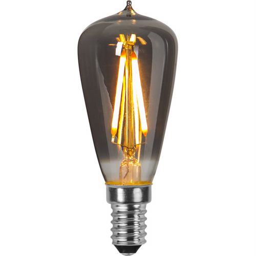 Kogellamp - Rookglas - E14 - 1.6w - Super Warm Wit 2100k